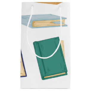 Book pattern small gift bag