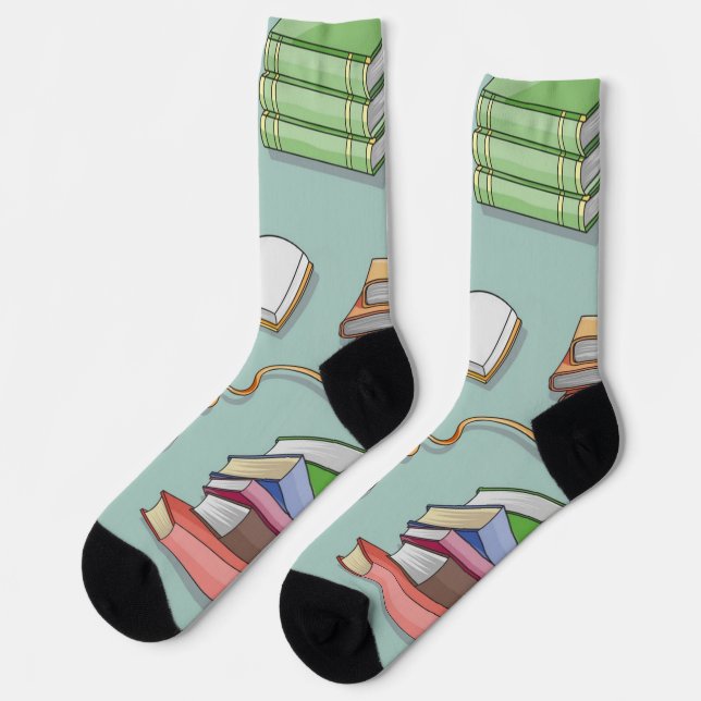 Book pattern socks (Left)