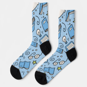 Book pattern socks