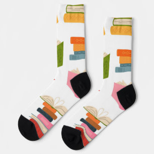 Book pattern socks
