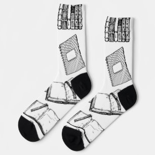 Book pattern socks
