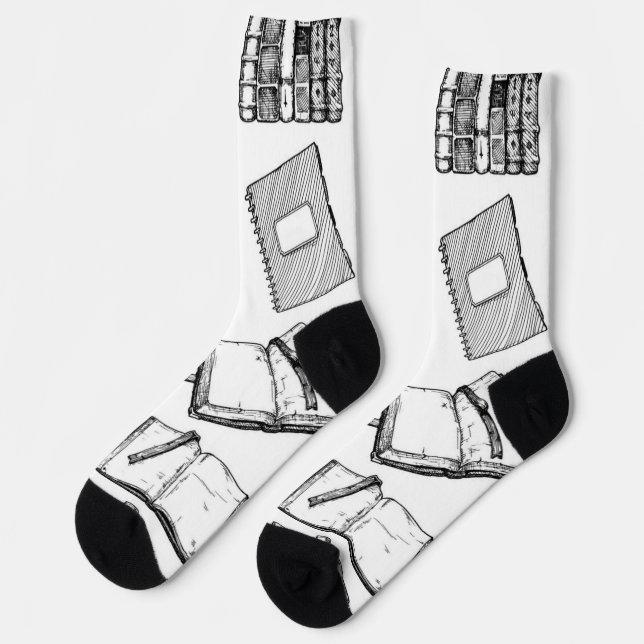 Book pattern socks (Left)