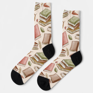 Book pattern socks