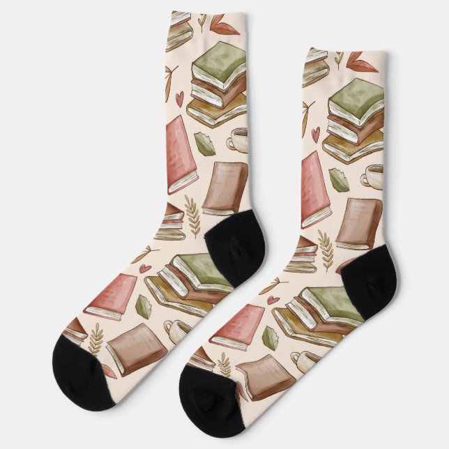 Book pattern socks (Left)
