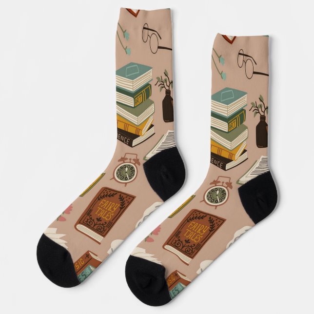 Book pattern socks (Left)