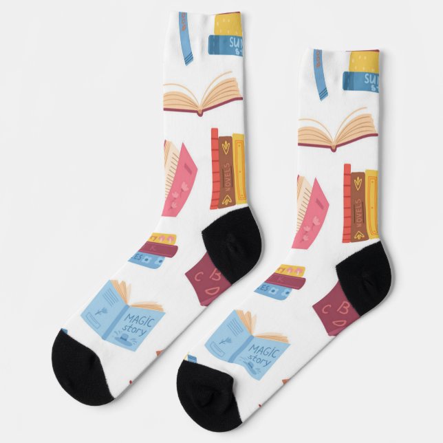 Book pattern socks (Left)