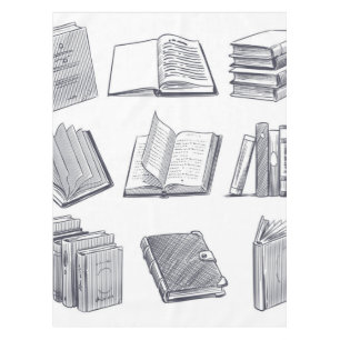 Book pattern tablecloth
