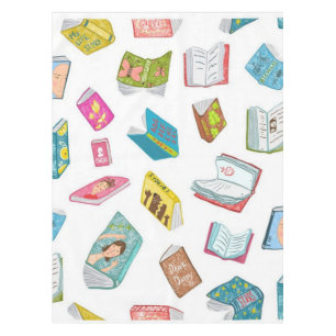 Book pattern tablecloth