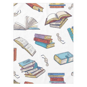 Book pattern tablecloth