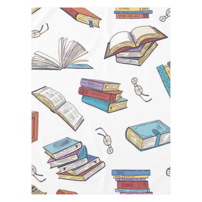 Book pattern tablecloth (Front)