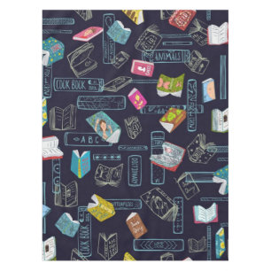 Book pattern tablecloth