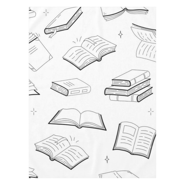 Book pattern tablecloth (Front)