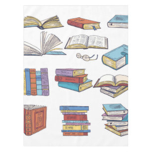 Book pattern tablecloth