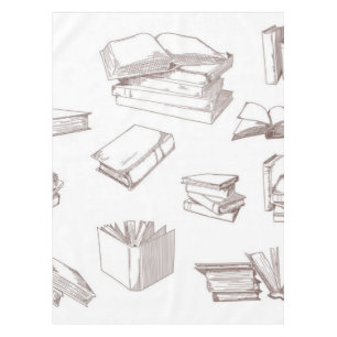 Book pattern tablecloth