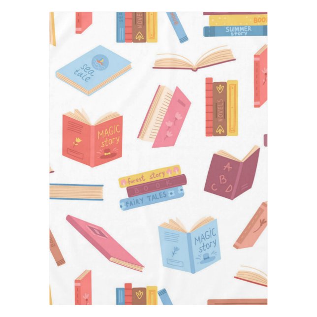 Book pattern tablecloth (Front)