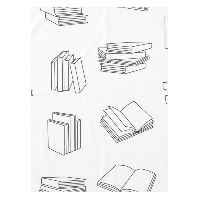 Book pattern tablecloth (Front)