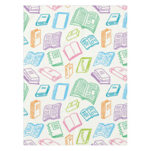 Book pattern tablecloth