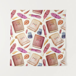 Book pattern tapestry