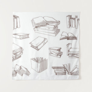 Book pattern tapestry