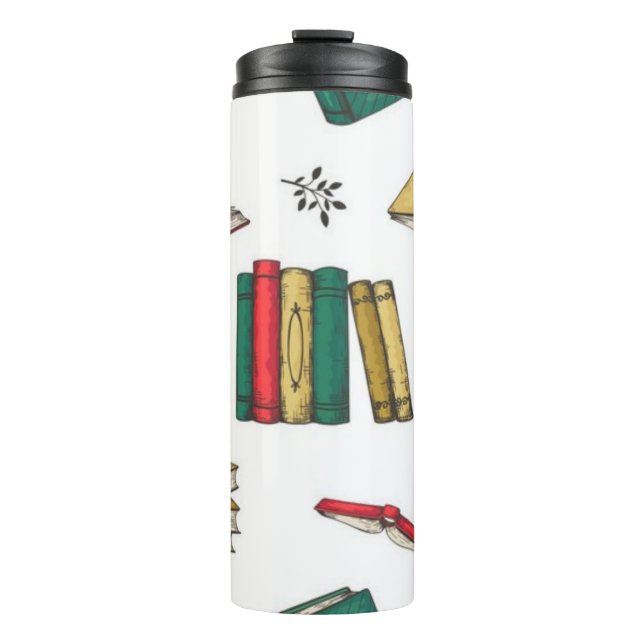 Book pattern thermal tumbler (Front)