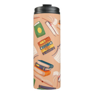 Book pattern thermal tumbler