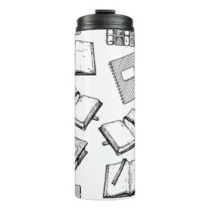 Book pattern thermal tumbler