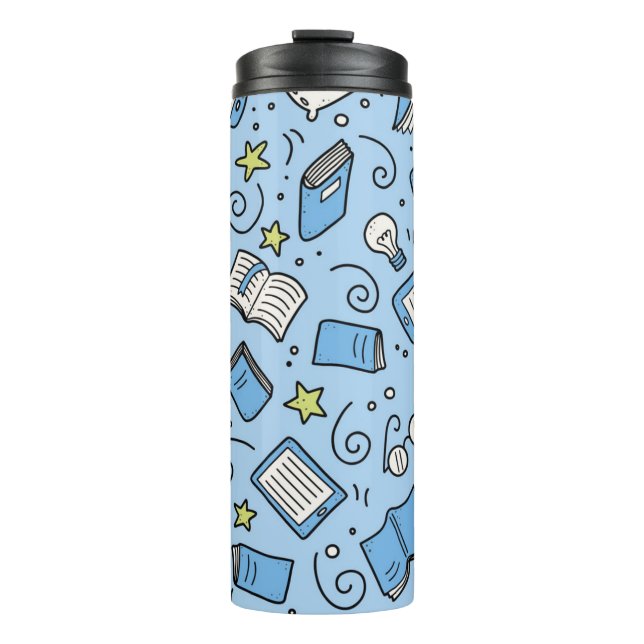 Book pattern thermal tumbler (Front)