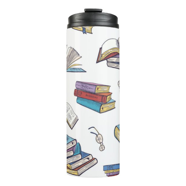 Book pattern thermal tumbler (Front)