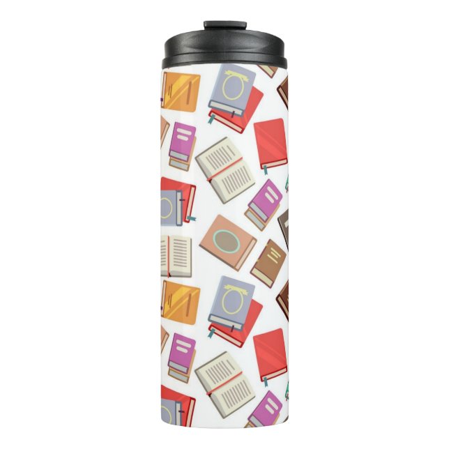 Book pattern thermal tumbler (Front)