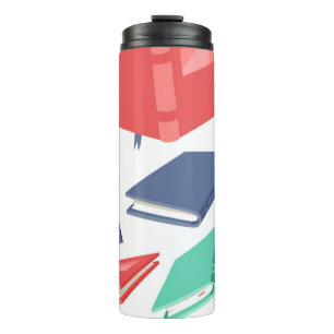 Book pattern thermal tumbler