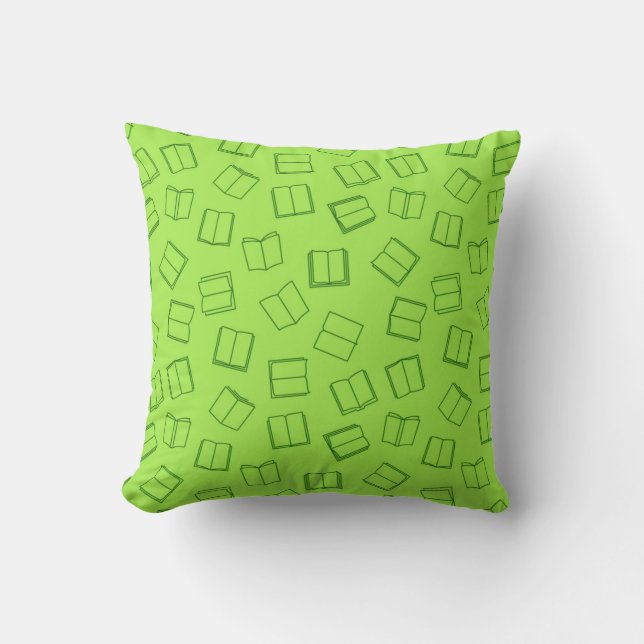 Book pattern throw pillow (Front)
