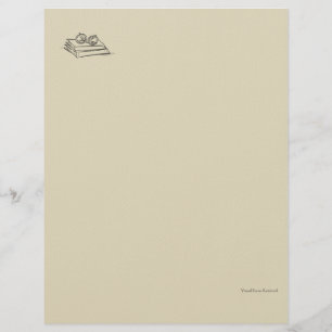 Book Pile- Minimalist Book Lover Letterhead