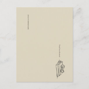 Book Pile- Minimalist Book Lover  Postcard