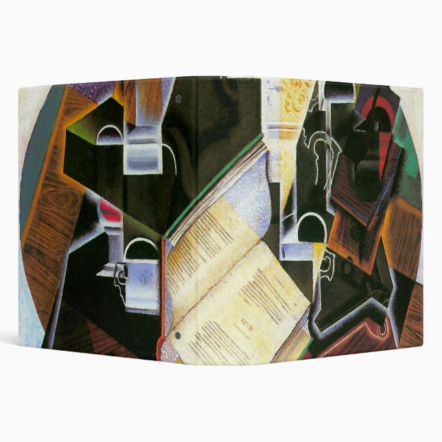 Book, Pipe and Glasses, Juan Gris, Vintage Cubism Binder (Background)