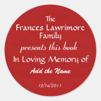 Book Plate Sticker