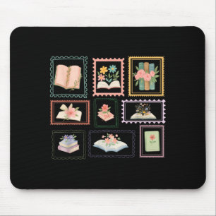 Book Postage Stamp Bookish Stamp Reading Lover Mouse Pad