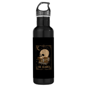 Book Reader Card Pagan Goblincore Goth Occult Book 710 Ml Water Bottle
