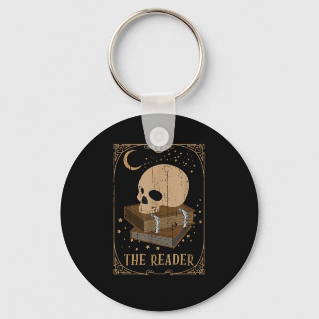 Book Reader Card Pagan Goblincore Goth Occult Book Keychain (Front)