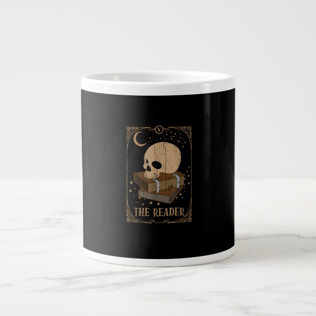 Book Reader Card Pagan Goblincore Goth Occult Book Large Coffee Mug (Front)