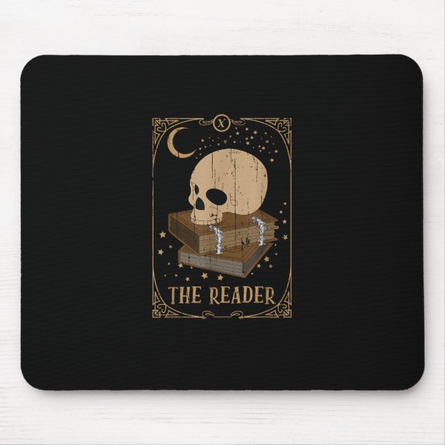 Book Reader Card Pagan Goblincore Goth Occult Book Mouse Pad (Front)