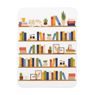 Book Reader Color Bookshelf Library Teacher Magnet