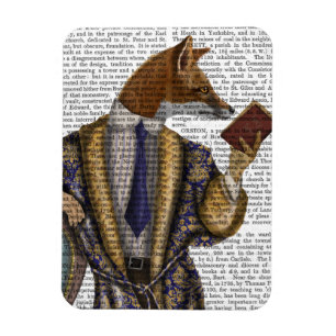 Book Reader Fox Magnet