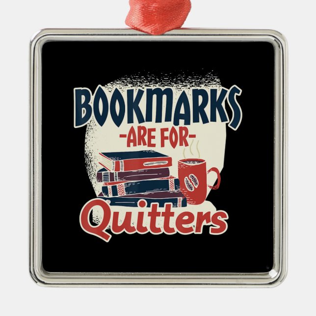 book reader gift idea librarian bookworm reading . metal ornament (Front)