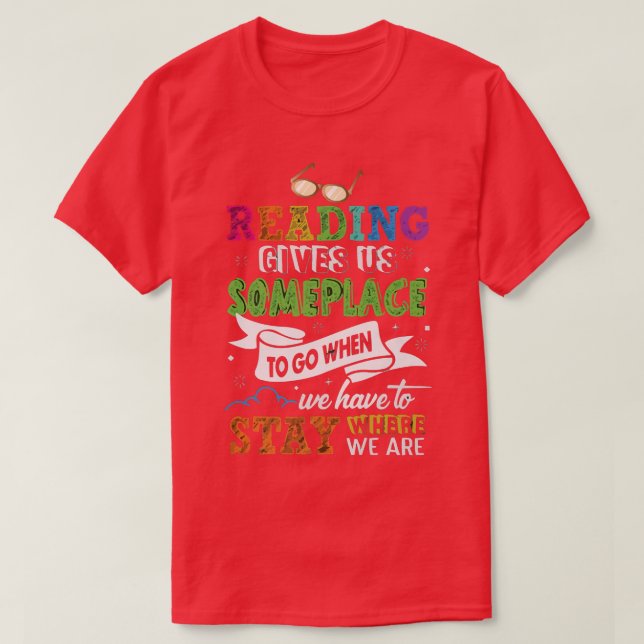 Book Reader   Reading Literature Library Month  T-Shirt (Design Front)