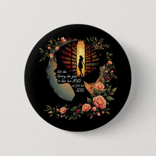 Book Reading Bookworm Book Lover Women Girls Libra 2 Inch Round Button
