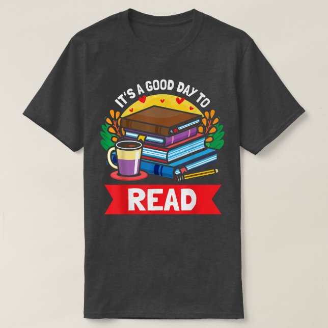 Book Reading Bookworm Reader Coffee Books  T-Shirt (Design Front)