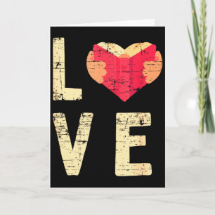 Book Reading Bookworm Valentines Day Gift Reading  Card