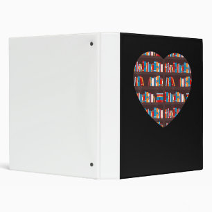 book  reading club librarian library love heart binder