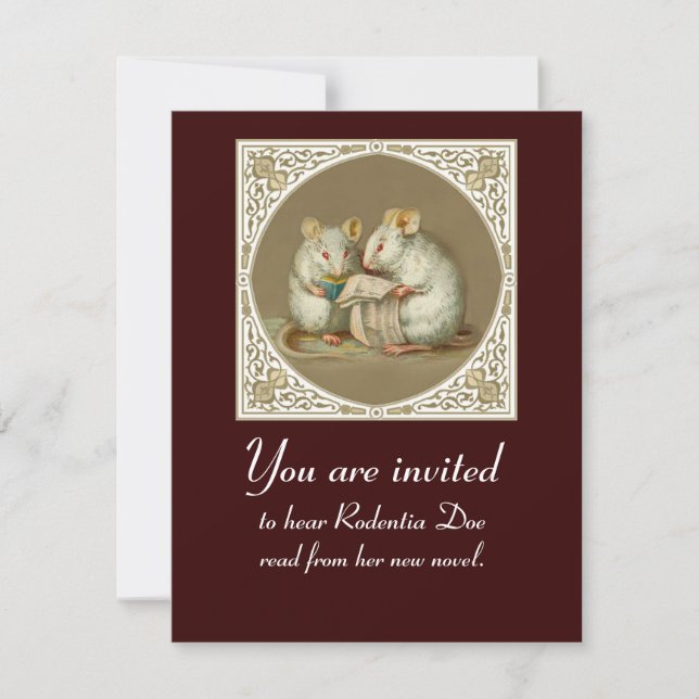 Book Reading Customizable Invitation (Front)