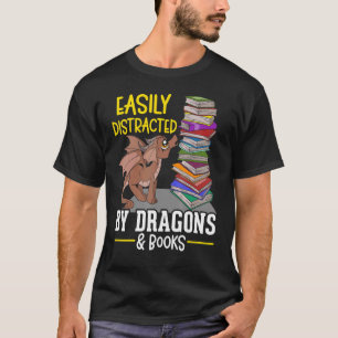 Book Reading Fantasy Dragon Bookworm Book Dragon T-Shirt